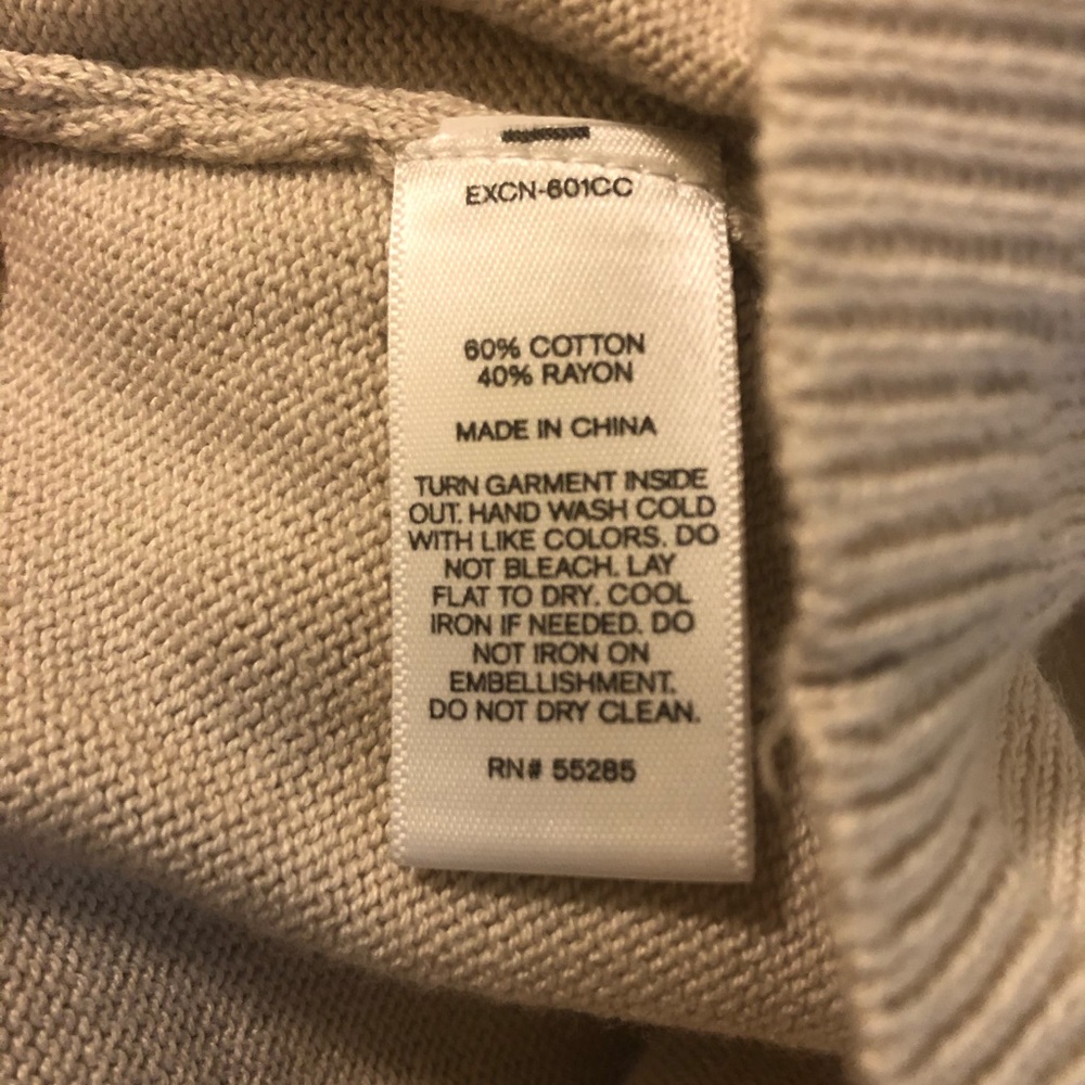 Express NWT Tan Studded Shoulder Sweater Medium - Picture 6 of 6